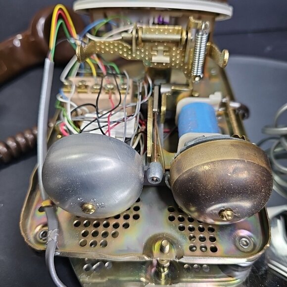 Vintage Chocolate Brown Northern Electric Rotary Desktop Telephone Canada - Picture 14 of 16